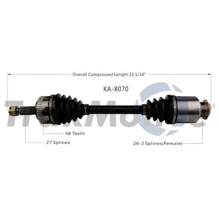 Surtrack Axle Cv Axle Shaft, Ka-8070 KA-8070